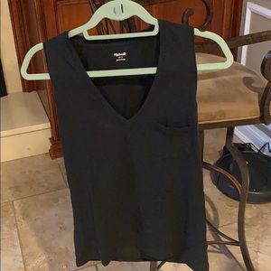Madewell Whisper Cotton V-Neck Pocket Tank